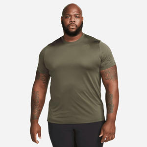 Jersey Fabric Feels Soft and Smooth Relaxed Standard fit Ribbed Neckband 100% Polyester Cargo <b>Khaki</b> <b>Mens</b> Fitness T-Shirt - Product Image 5