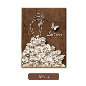 Meilleures ventes : Tableau sur toile en gros, Peinture florale de femme, Art mural en soie, Œuvre d'art florale exquise, Décoration intérieure, Direct usine - Product Image 1