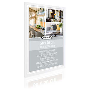 White 50 X 70 cm Wood Decor Poster Frame Creative Simple Square <b>Mirror</b> Photo Frame with Hanging Feature A3 Flip Frame - Product Image 1