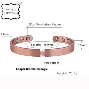Brazalete de cobre puro para mujeres al por mayor, pulsera de cobre para hombres para aliviar el dolor, artritis reumática - Product Image 2
