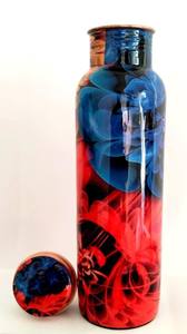 Top Selling Elegant Printed Copper <b>Water</b> <b>Bottles</b> Handmade Eco-Friendly <b>Metal</b> Multipurpose Drinkware for Home Wedding Hotel - Product Image 4