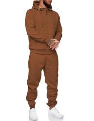 Conjunto Deportivo de 2 Piezas para Hombre, Pantalones Deportivos y Sudadera con Capucha, Chándal para Invierno, Precio al por Mayor, Sudadera con Cierre, Corte Regular - Product Image 5