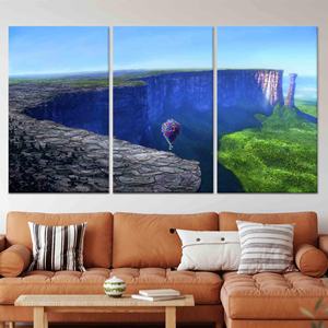 Toile imprimée : paysage abstrait pour la décoration de la chambre d'enfant, toile enveloppée 3P - Product Image 1