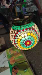 Unique Candle Jar Mosaic <b>Set</b> <b>of</b> 2 Decorative Turquoise <b>Glass</b> Tealight Candle Holder for Home Decor From HAND MADE CRAFT - Product Image 3