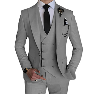 Ensemble de costume pour homme en deux pièces pour les occasions spéciales, costume de mariage, veste de costume pour homme, coupe ajustée, costume de demoiselle d'honneur, ensemble de blazers - Product Image 3