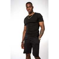 Conjunto de Camiseta de Punto Blanca Semiajustada de Algodón Orgánico Sostenible para Hombre, Transpirable y Ecológica, de Verano, Informal, 220g, Imperio Shop