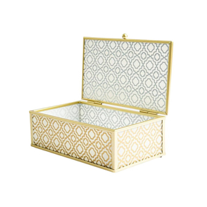 Boîte à bijoux en verre, boîte à souvenirs, décoration d'intérieur, organisateur, rangement pour colliers, organisateur de rangement pour boucles d'oreilles, charme, cadeau de mariage, cadeau pour <span class=keywords><strong>maman</strong></span> - Product Image 4