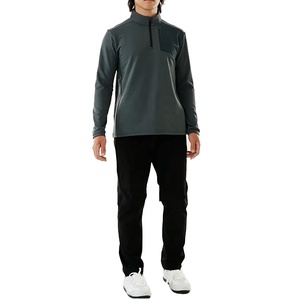 Bulk Discount Athletic Performance Quarter Zip Jacket Custom <b>Label</b> Tag Activewear Tracksuit Sweat Wicking 1/4 Zipper Running Top - Product Image 2