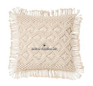 Funda de almohada de macramé hecha a mano 2025 con diseño único bajo la mejor calidad de producto con precio al por mayor personalizado por ITHL - Product Image 3