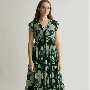 Vestido largo indio de algodón con bloque de mano, ropa de verano, estampado floral, vestido elegante para mujer, regalo de dama de honor, regalo para su niña, informal - Product Image 1