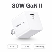 Chargeur mural USB C PD PowerLot 30W GaN II rapide et compact PPS 3A pour iPhone 15 Samsung Galaxy MacBook iPad Air