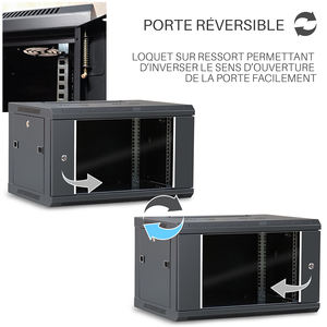 Série d'armoires réseau professionnelles WAYTEX 600x450mm |   6U à 22U |   Démonté |   Matériel en acier |   En stock - Product Image 5