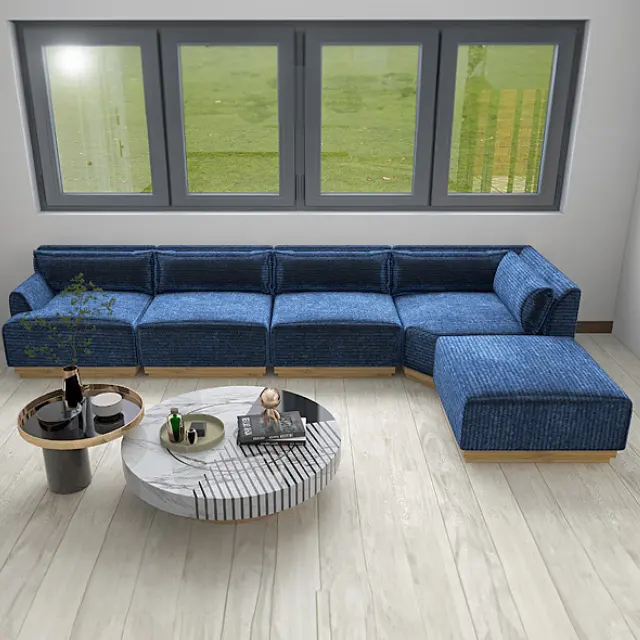 Juego de muebles de sofá de diseño moderno BSCI/soporte de sofá Modular de cuero genuino marca personalizada Nhan Hoang fabricante de muebles