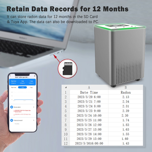 LCD 화면이 있는 스마트 디지털 라돈 감지기 펄스 이온 챔버 센서 Bq/M3 Pci/L 라돈 테스터 가정용 공기 토양 물 모니터링 - Product Image 5