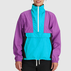 Veste coupe-vent à fermeture éclair à manches longues personnalisée à prix bon marché nouveau design grande taille imperméable avec impression de logo - Product Image 4