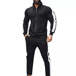 Survêtement athlétique haute performance haut à glissière et bas de jogging tenue de survêtement 2 pièces pour hommes meilleur prix - Product Image 5