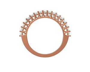 Anillo de diamantes cultivados en laboratorio de joyería fina para Mujer | Piedra de corte redondo en oro amarillo, rosa o blanco de 14K/18K - Product Image 2