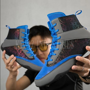 รองเท้าชกมวยกันลื่นสำหรับมืออาชีพรองเท้าฝึกชกมวยน้ำหนักเบาใส่สบายดีไซน์ไม่เหมือนใคร - Product Image 6