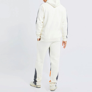 2025 nueva llegada personalizado desgastado bordado chándal conjunto pesado apilado Flare pantalones de chándal con capucha - Product Image 2