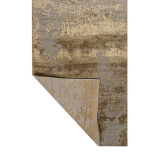 พรมขนสัตว์และไหมไผ่ถักมือสีเบจและสีน้ำตาลของ Kavi ลายแบบนามธรรม สำหรับห้องนั่งเล่นในบ้าน สินค้ามาใหม่-Esk-431 - Product Image 5