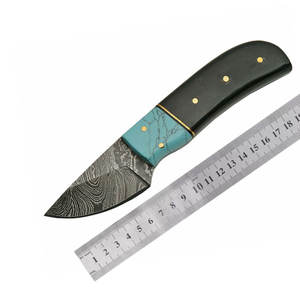 Couteau Skinner en acier damas de qualité supérieure personnalisable, poignée confortable pour le camping-Support OEM de qualité bricolage - Product Image 1