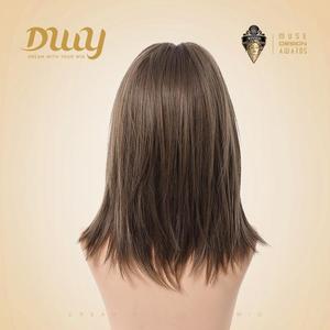 Elysia H-DWY Mid-Length Glueless Synthetic <b>Wig</b> Brown with Highlighted Transparent Lace - Product Image 6