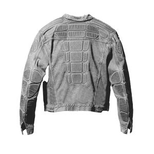 Veste en jean épaisse, rembourrée, écologique, respirante, décontractée, style vintage, lavée, boutonnée, personnalisable, automne-hiver 2026 - Product Image 4