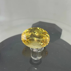Piedra preciosa facetada de corte ovalado de 21x16MM de citrino dorado natural 26,89 Cts para la fabricación de joyas - Product Image 1