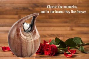 Urne funéraire en métal massif pour cendres Urnes funéraires et commémoratives de conception unique pour cendres humaines jusqu'à 210 pouces cubes - Product Image 3