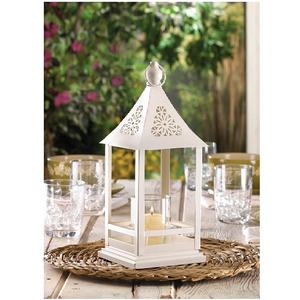 Linterna de cristal blanco hecha a mano para el hogar, decoración de Navidad, impresión personalizada de boda con mango de Metal para pantallas de luz de velas - Product Image 2