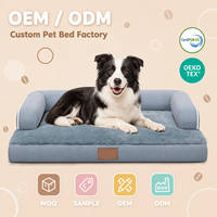 Lit surélevé orthopédique XL robuste pour chiens et chats, style lit de camp, matelas moderne écologique pour grands chiens, usage intérieur domestique