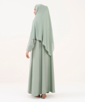 Abaya Droite Modeste Personnalisée OEM, Kaftan de Dubaï Élégant pour Femme, en Mousseline Écologique 100% Soie Naturelle, Longueur Cheville