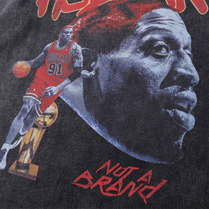 T-Shirt Fabrication T-shirt Surdimensionné Homme 100% Coton Streetwear Hip Hop Blanc Acid Wash 275 Gsm Logo Personnalisé Vintage T-shirts - Product Image 3