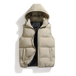Veste légère et respirante de haute qualité pour hommes, respirante, décontractée, à capuche, avec logo, sans manches, pour l'hiver - Product Image 5