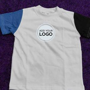 Camiseta de cuello redondo para niños, Camisetas interiores de color de algodón, camiseta de manga corta - Product Image 3