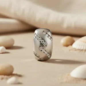 Perles rondes en zircone cubique argentée 3 mm et 6 mm, perles d'espacement et capuchons pour la fabrication de bijoux DIY, accessoires de bijouterie - Product Image 3