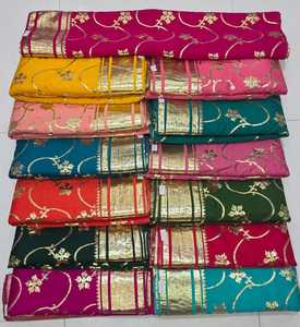 Banarasi silk fabric make to fancy dress <b>material</b> - Product Image 5