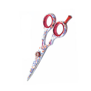 Tijeras de peluquero recubiertas de papel de lujo para peluquería, tijeras de corte de pelo de peluquero de acero inoxidable alemán con anillo de goma de lujo - Product Image 4