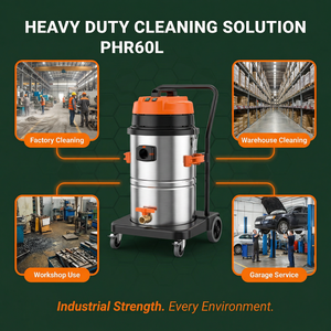 <span class=keywords><strong>Aspirateur</strong></span> industriel électrique OEM neuf, sec et humide, 60L, double moteur <span class=keywords><strong>2400W</strong></span>, usage intensif pour usine et atelier - Product Image 2
