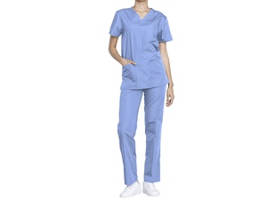 Uniformes médicos elegantes para mujer, conjuntos de uniformes médicos, 72% poliéster, 21% rayón, 7% spandex, tela tejida, producto más vendido - Product Image 1