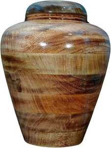 Urna Funeraria de Madera Hecha a Mano con Acabado de Alto Brillo, Urna Decorativa de Madera Maciza Pulida para Cenizas Conmemorativas - Product Image 4