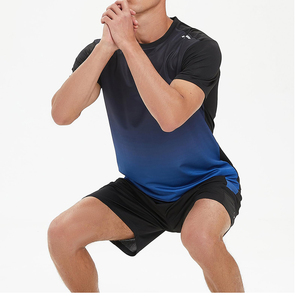 Camisas de gimnasio de secado rápido para hombre, conjunto de joggers, ropa de Fitness, camiseta de compresión muscular combinada, diseño en blanco, ropa de sublimación - Product Image 2