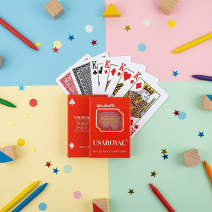 Travel Playing Card Deck with Square Corners Durable PVC Laminated Cards Washable & Sturdy Glossy Finish Plastic Box Packaging - Product Image 6