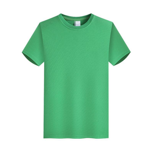 เสื้อคอกลมแขนสั้นเข้ารูปสำหรับผู้ชายเสื้อลำลองคอกลมสีทึบ - Product Image 2