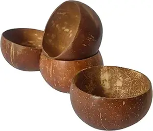 Vietnam di buona qualità guscio di noce di cocco naturale ciotola di legno utensili per mangiare, ECO FRIENDLY guscio di noce di cocco ciotola