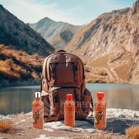 Bouteille d'eau en argile de 750ml avec un design traditionnel utilitaire moderne et un débit de paille pour la salle de sport et les affaires en plein air
