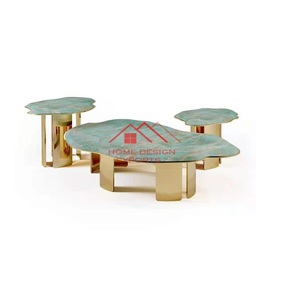 Table basse en marbre faite à la main au design contemporain, prix de meubles modernes pour le salon - Product Image 4