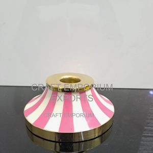 Hand-Crafted Luxury Resin <b>Candle</b> Stands with Brass Top <b>Molds</b> (Multi Colors Available) for Home Decor by Craft Emporium India - Product Image 3