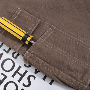 Pantalon Cargo Professionnel Multifonctionnel pour Homme, Couleur Unie, Imperméable, Respirant, Poches à Outils, Patch au Genou, Vêtements de Sécurité - Product Image 5