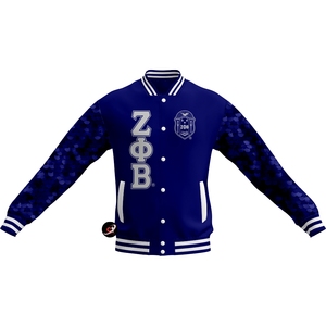 100% Polyester Zeta phi <span class=keywords><strong>Beta</strong></span> Người Đàn Ông Của Áo Khoác Chất Lượng Cao Trọng Lượng Nhẹ Sequin Tay Áo Phía Trước Nút Phong Cách Độc Đáo Áo Khoác Cho Nam Giới - Product Image 3